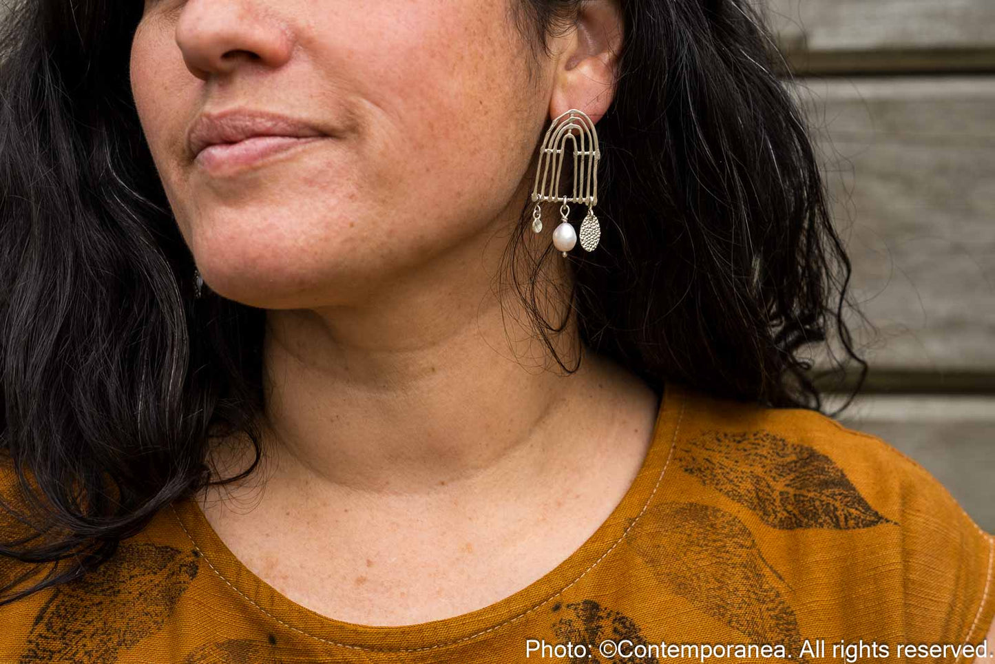 Muisca Pearl earrings