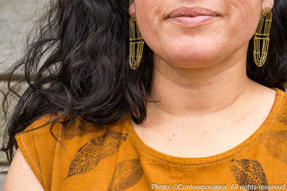 Muisca Reflejo earrings Bronze - Large