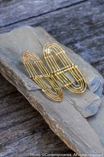 Muisca Reflejo earrings Bronze - Large