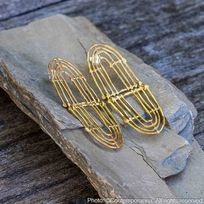 Muisca Reflejo earrings Bronze - Large