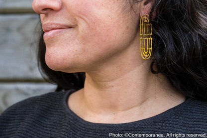 Muisca Reflejo earrings Bronze - Small