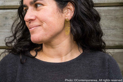 Muisca Reflejo earrings Bronze - Small