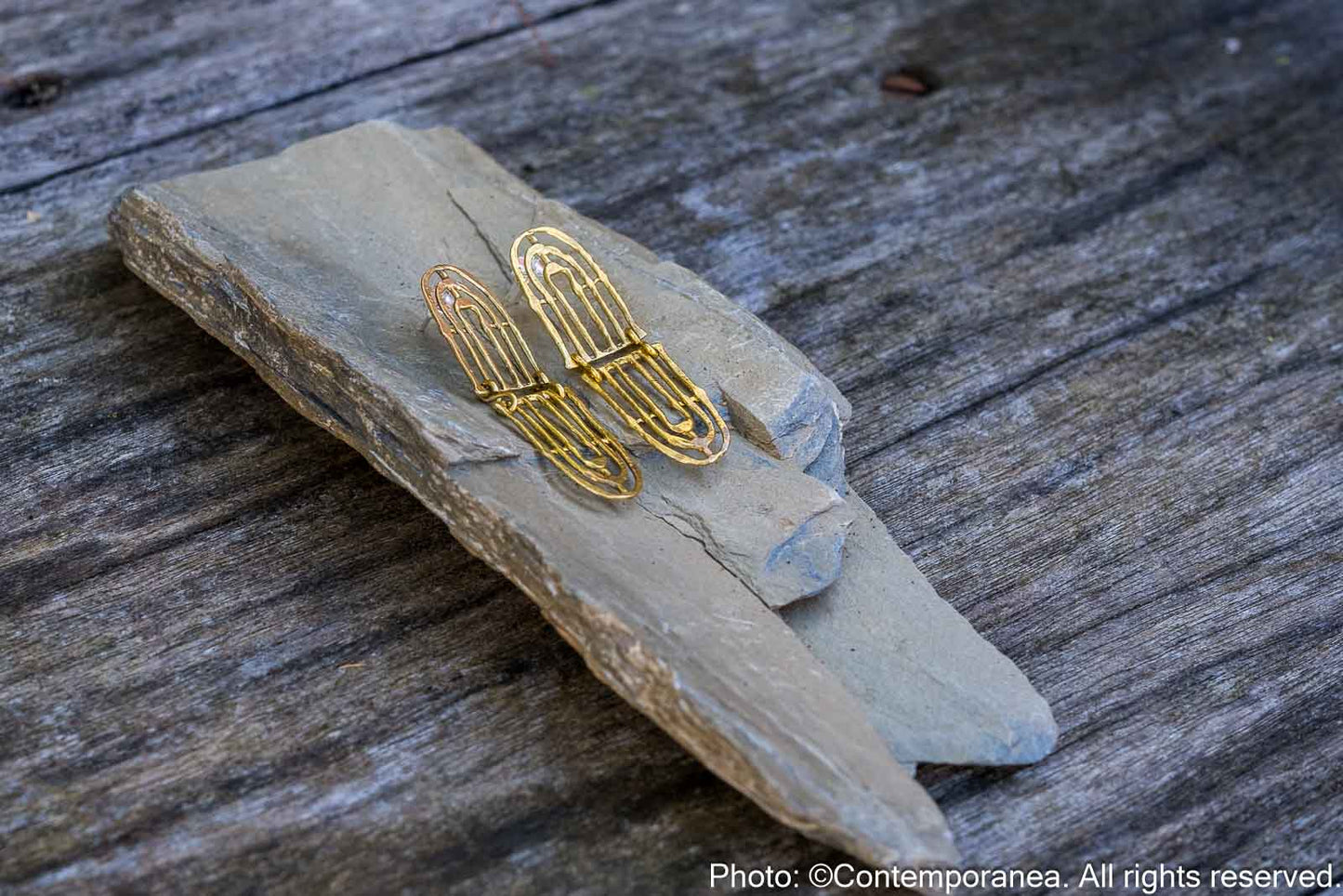 Muisca Reflejo earrings Bronze - Small