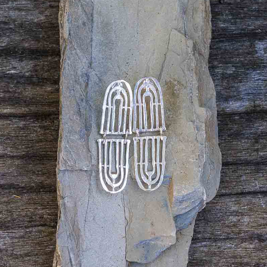 Muisca Reflejo earrings Silver - Small