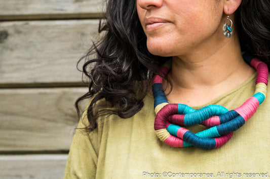 Nudo necklace - Cyan