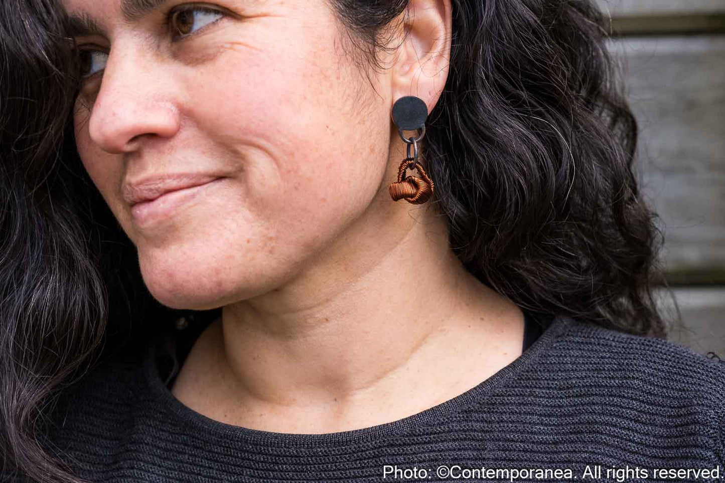 Nudo Earrings in copper