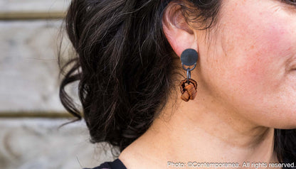 Nudo Earrings in copper