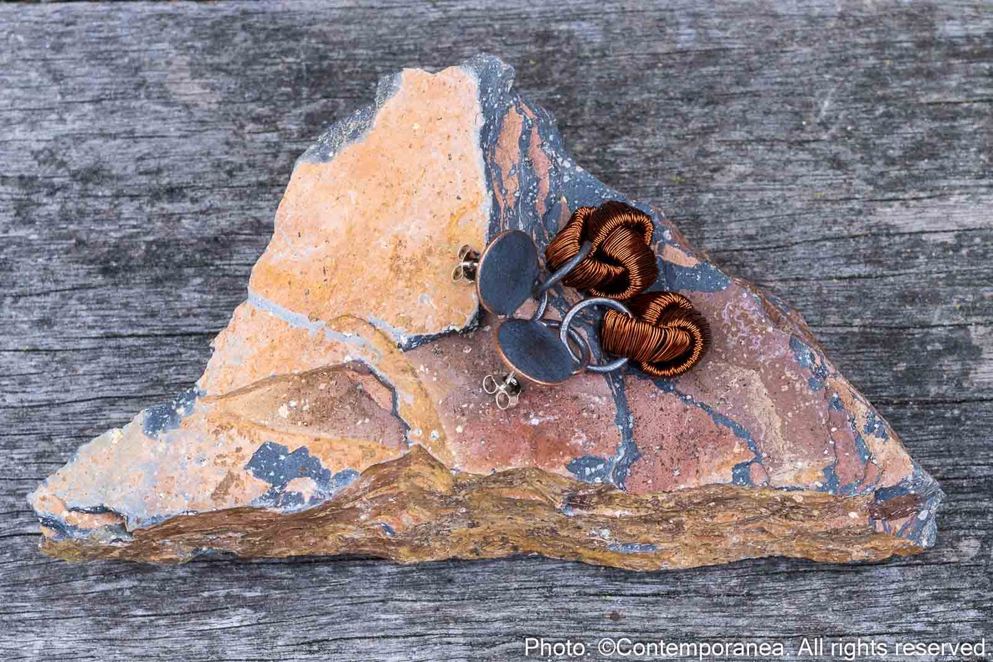 Nudo Earrings in copper