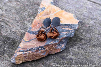 Nudo Earrings in copper