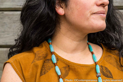 Relato Necklace - Turquoise and copper