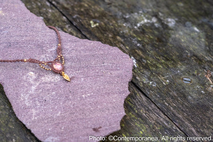 Opal macrame necklace/tiara