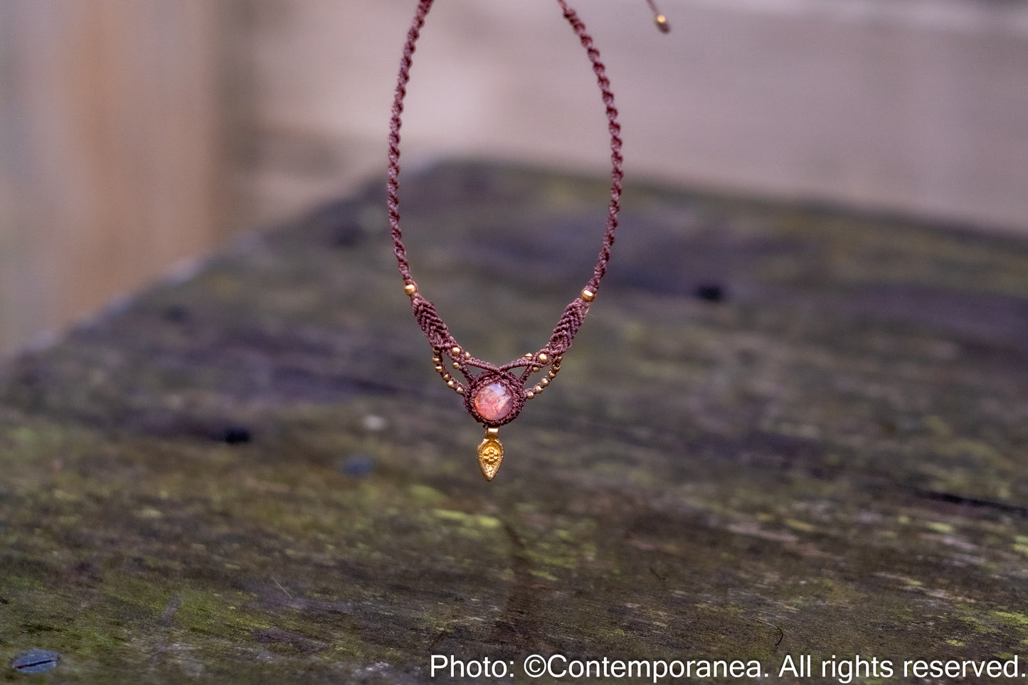 Opal macrame necklace/tiara